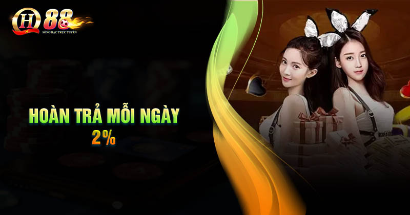 Tổng quan về hoàn trả mỗi ngày 2% của QH88 Giới thiệu về khuyến mãi hoàn trả 2% mỗi ngày tại QH88